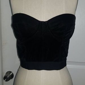 Velvet corset top